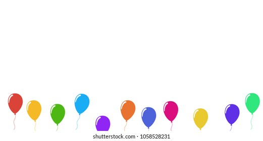 the multi-colored balloons on a white background. It is possible to use for cards, accessories for a holiday, textures