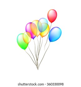 multicolored balloons. Vector