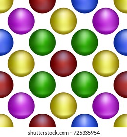 Multicolored Balls form the Seamless Abstract Background. EPS-8. Mesh Gradient was Used. 