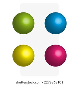 Multicolored balls, great design for any purposes. Vector illustration.