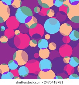  Multi-colored balls are scattered on paper. Black Vector Spot Polkadot. Small Pattern Cute Summer.