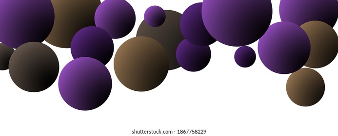 Bolas multicolores dispersas al azar. diseño de fondo, portada. Fondo volumétrico, vector.