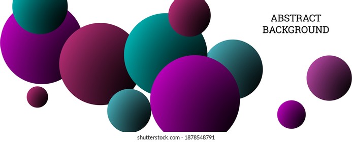 Multi-colored balls scattered randomly. background design, cover. Volumetric background, vector.