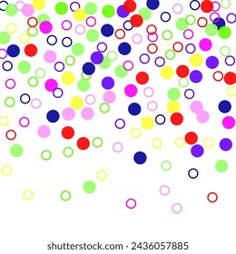 Multi-colored balls scattered randomly. background design, cover. Volumetric background, vector.