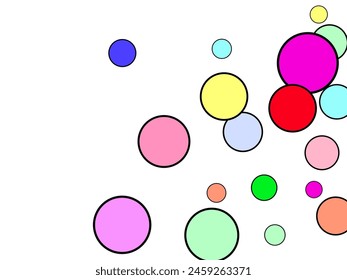 Multi-colored balls scattered randomly. background design, cover. Creative design. 3D Illustration