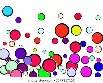 Multi-colored balls scattered randomly. background design, cover.  Broken Glass Explosive Effect.