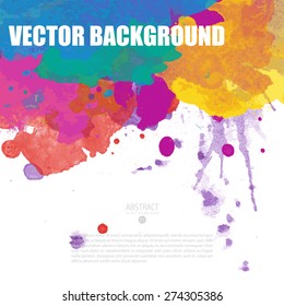 multicolored banner guide with watercolour dye splatter conceptual scene ideal for different user design for deal documents advertising and placards star colorful background scene dye stroke fun splat