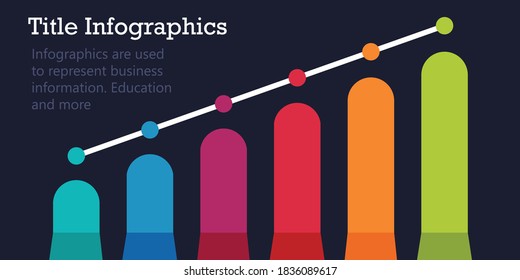 Multicolored bar graph on dark background