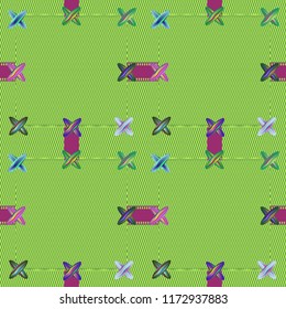 Multicolored beautiful magic abstract background vintage charming jeans tissue seamless.