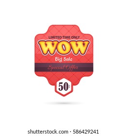 Multicolored Big Sale Theme Website Banner, Card, Flyer, Tag Ad Design. Colorful Badge Illustration. Glossy Style Discount Ball Isolated on White Background
