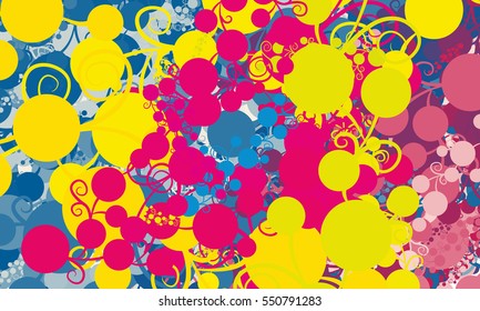 Multi-colored blobs and objects. Abstract shapes for digital backgrounds.