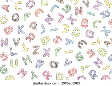 Multicolored block letters. Background. Close-up. Vector graphics.