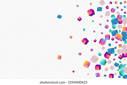 Multicolored Block Vector Transparent Background. Holographic Graphic Rhombus Wallpaper. Structure Element Template. Rainbow Confetti Perspective Cover. - Powered by Shutterstock - Get 15% off with code: PIKWIZARD15