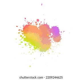 Multicolored blot object. Vector illustration