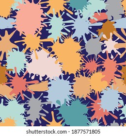 Multi-colored blots as a background. Seamless image can be used for any design.Vector image