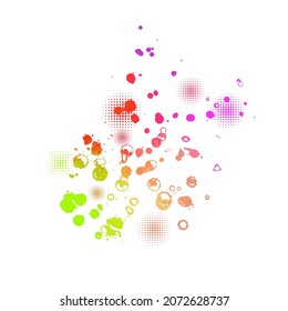 multicolored blots objects. Rainbow splashes. vector illustration