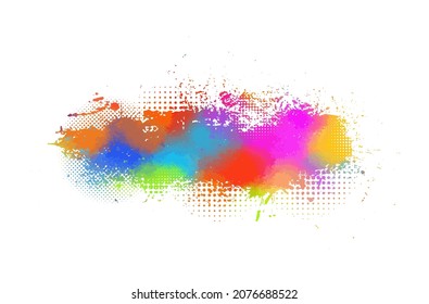 multicolored blots objects. vector illustration