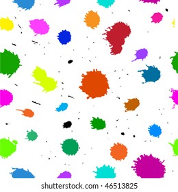 Multicolored blots. Seamless vector background.