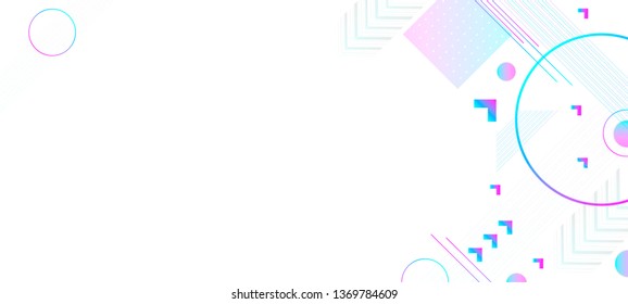 Multicolored blue and pink white background 3d cluster pastel shades decorative abstract vector illustration new trend banner realistic futuristic neon minimal geometric