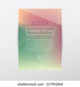 multicolored blurred trendy flyer design- transparent effect