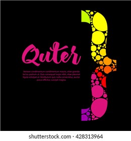 Multi-colored braces for text, title, release quotes. Abstract rainbow text box design with colorful bracket and your text