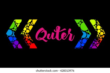 Multi-colored braces for text, title, release quotes. Abstract rainbow text box design with colorful bracket and your text