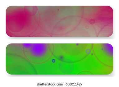 Multicolored bright bookmarks, flyers, banners. Divorce of colors, circles, points. Vector illustration, abstract space.