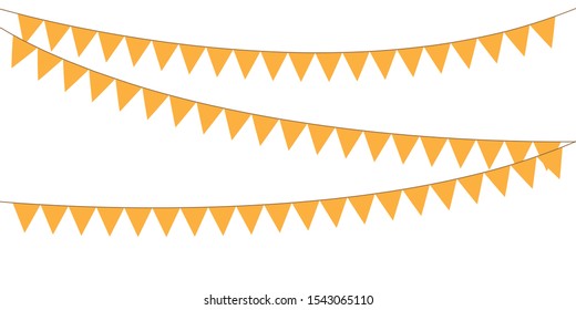 Orange Halloween Pumpkins Bunting Collection 3d Stock Illustration ...