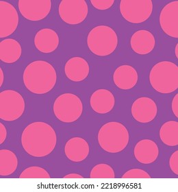 Multicolored bright circles, confetti seamless pattern on a background.  Vector illustration