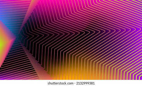 Malla de gradiente brillante multicolor con líneas mezclan papel de fondo de arte vectorial digital abstracto.