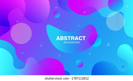 Fondo geométrico líquido multicolor brillante. Gráficos vectoriales.