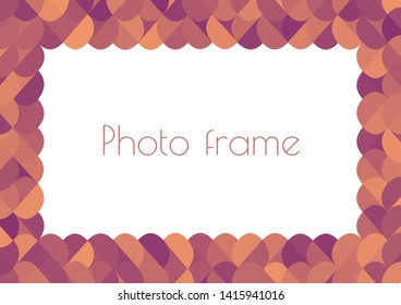 Multicolored bright photo frame for your photos. Vector illustration