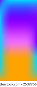 mehrfarbiger heller vertikaler Neonverlauf-Hintergrund. Funky Neon vertikaler Farbverlauf-Hintergrund. Vibrierende Fluidfarbüberlagerung für mobile Geräte. Holografisches abstraktes Overlay-Banner. 3D-Fluidfarbe.
