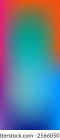 Multicolored Bright Vertical Neon Gradient Background. Vibrant Fluid Color Overlay for Mobile Screen. Vivid Neon Vertical Gradient Background. Holographic Trendy Overlay Design. 3D Fluid Color.