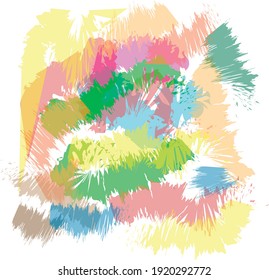 Multi-colored brush strokes in light colors