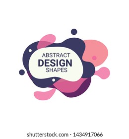 Multi-colored bubble shapes with place for text. Dynamical colored forms. Gradient banners with flowing liquid shapes. Template for the design of logo, flyer or presentation. Vector illustration