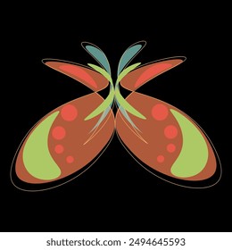 Multi-colored butterflies flying in a circle on a white background. butterfly watercolor, isolated on a white