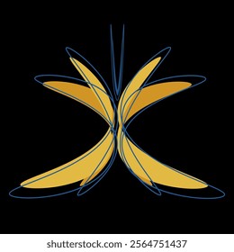 Multi-colored butterfly from folk floral patterns.   Vector illustration.