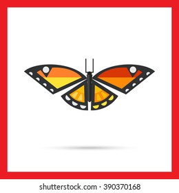 Multicolored butterfly icon