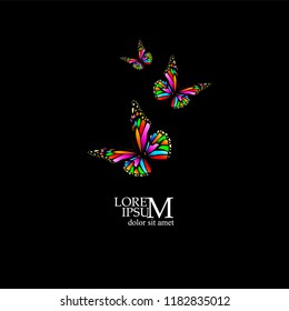 Multicolored Butterfly logo