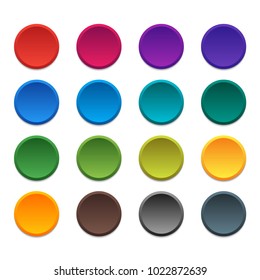 Multicolored buttons circles for web design