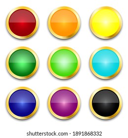 Multicolored buttons. Retro multicolored buttons, great design for any purposes. Stock image. EPS 10.