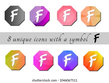 multicolored buttons with symbol. color buttons. button icon. multicolored icons for the site