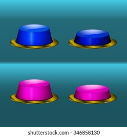Multi-colored buttons for the web site.