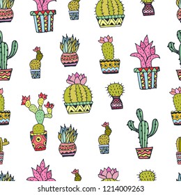 multicolored cacti pattern