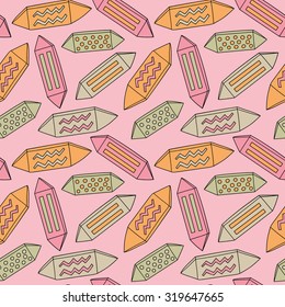 Multicolored candy seamless pattern. Sweets in cartoon style