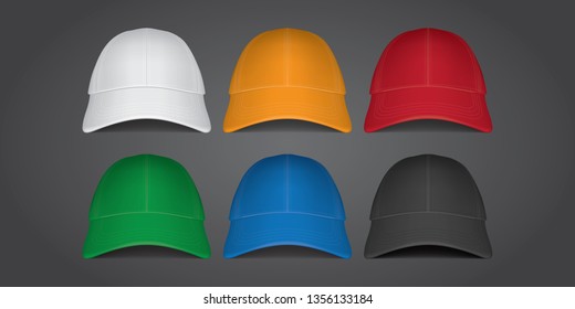 multicolored caps on a dark background