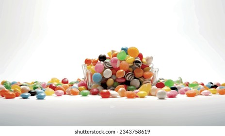 Multi-colored caramel candies. Sweets. Tasty candy. scattered candies