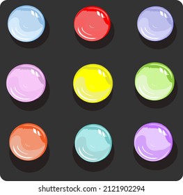 Multicolored caramels on a dark background
