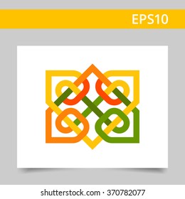 Multicolored Celtic ornament